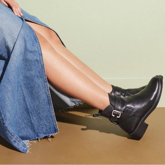 FREDA SALVADOR REISS BUCKLE MOTO BOOT Size 8 1/2 - Picture 2 of 8